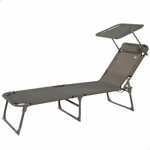 Opvouwbare Ligstoel met Parasol – Comfort in de Zon