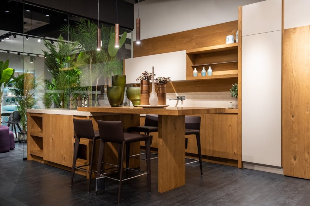 Photo by Max Vakhtbovycn from Pexels: https://www.pexels.com/photo/contemporary-kitchen-with-stylish-furniture-and-decorative-vases-6969869/